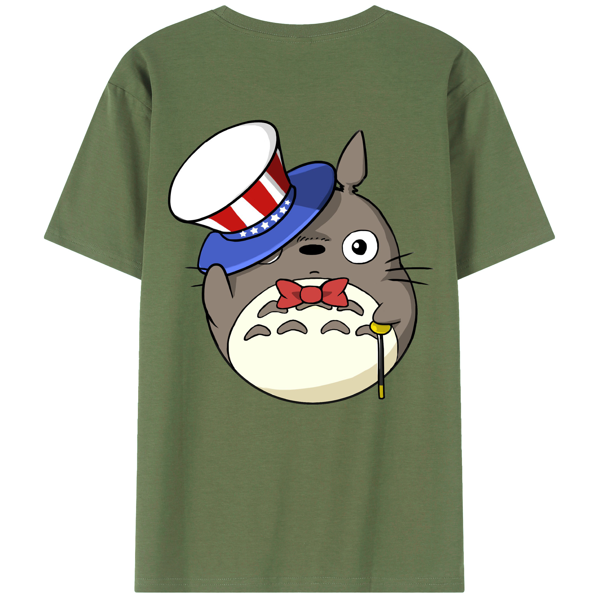 （画像用） となりのトトロ 草壁メイ 草壁サツキ My Neighbor Totoro Satsuki Kusakabe Mei Kusakabe 綿100％ メンズ半袖Tシャツ（バックプリント） 通気性